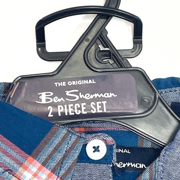 Ben Sherman • plaid onesie and utility pants Outfit • 6-9 months - Picture 2 of 12